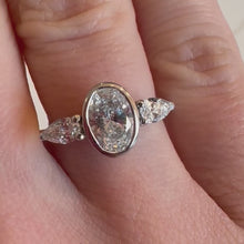 Load and play video in Gallery viewer, One Carat Oval &amp; Pear Lab Diamond Ring - Product Code - LB22
