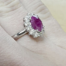 Load and play video in Gallery viewer, Ruby &amp; Diamond Ring - Product Code - G847
