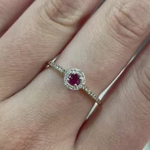 Load and play video in Gallery viewer, Ruby &amp; Diamond Ring - Product Code - A328
