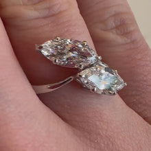 Load and play video in Gallery viewer, Two Carat Marquise Platinum Designer Lab Grown Ring - Product Code - LB15
