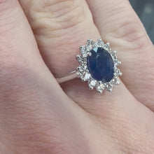 Load and play video in Gallery viewer, Sapphire &amp; Diamond Ring - Product Code - R171
