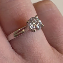 Load and play video in Gallery viewer, 18ct White Gold Four Claw Twist Lab Diamond Ring - Product Code - LB12
