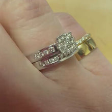 Load and play video in Gallery viewer, Bridal Set Diamond &amp; White Gold - Product Code - G651
