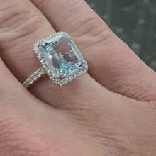 Load and play video in Gallery viewer, 2.70ct Blue Topaz &amp; Diamond Ring - Product Code - RX1
