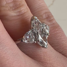 Load and play video in Gallery viewer, Two Carat Platinum Lab Diamond Marquise Ring - Product Code - LB23
