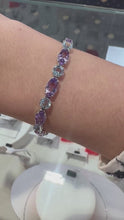 Load and play video in Gallery viewer, Blue Topaz &amp; Ameythst Bracelet
