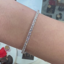 Load and play video in Gallery viewer, Silver Hallmarked 925 Ladies Bracelet - Product Code - J603
