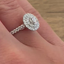 Load and play video in Gallery viewer, Round Diamond Halo Ring - Product Code - G863

