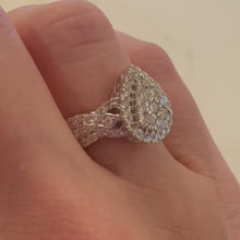 Load and play video in Gallery viewer, One Carat Pear Shaped Diamond Ring - Product Code - G914
