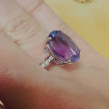 Load and play video in Gallery viewer, Amethyst &amp; Diamond Ring - Product Code - A3

