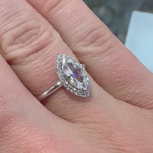 Load and play video in Gallery viewer, Stone Set White Gold Ring - Product Code - C124
