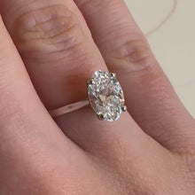 Load and play video in Gallery viewer, Platinum Two Carat Oval Lab Grown Diamond Ring - Product Code - LB11
