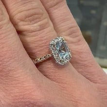 Load and play video in Gallery viewer, Beautiful Blue Topaz &amp; Diamond Ring - Product Code - B480

