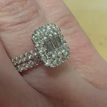 Load and play video in Gallery viewer, Baguette &amp; Round Diamond Designer Bridal Set - Product Code - G926
