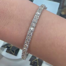 Load and play video in Gallery viewer, Diamond White Gold Bangle - Product Code - E592
