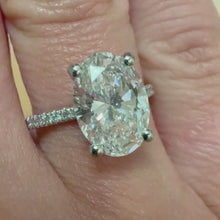 Load and play video in Gallery viewer, 18ct White Gold 3 Carat Lab Diamond Ring - Product Code - C42870
