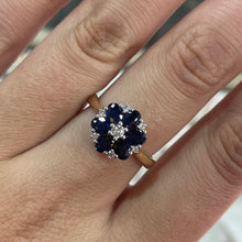 Load image into Gallery viewer, Sapphire &amp; Diamond Designer Ring - Product Code - A35
