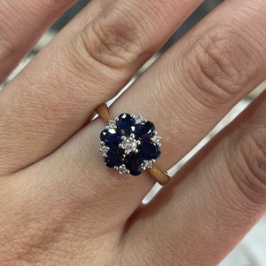 Sapphire & Diamond Designer Ring - Product Code - A35
