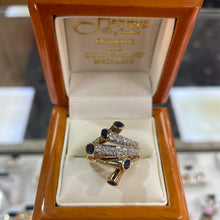 Load image into Gallery viewer, Sapphire &amp; Diamond Designer Ring - Product Code - A313
