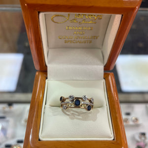 Sapphire & Diamond Bubble Ring - Product Code - A90