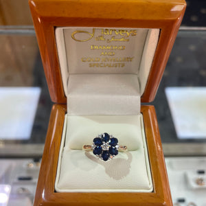 Sapphire & Diamond Designer Ring - Product Code - A35