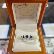 Load image into Gallery viewer, Sapphire &amp; Diamond Band ring - Product Code - AA20
