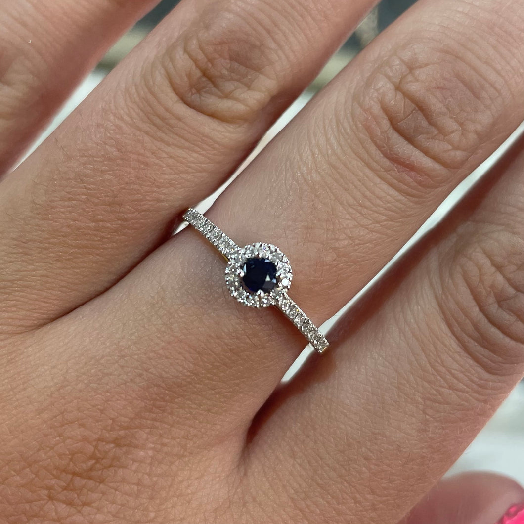 Sapphire & Diamond Ring - Product Code - A26