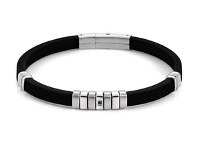 CITY BRACELET IN SILICON AND STAINLESS STEEL - Product Code - 028805 001