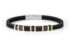 Load image into Gallery viewer, CITY BRACELET, BLACK STONE AND DECORATED PLATE - Product Code - 028810 - 012
