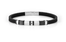 Load image into Gallery viewer, CITY BRACELET, BLACK STONE AND DECORATED PLATE - Product Code - 028810 015
