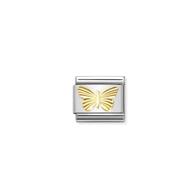 Nomination Classic Gold Butterfly Etched Detail - Product Code - 030149-45