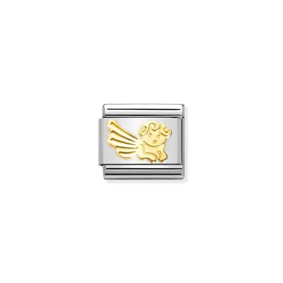 Nomination Classic Gold Angel Etched Detail - Product Code - 030149-46