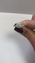 Load and play video in Gallery viewer, Diamond White Gold Ring With Diamond Shoulders video
