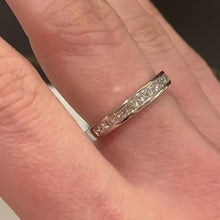 Load and play video in Gallery viewer, Princess Cut Half Carat Diamond Half Band Ring - B460
