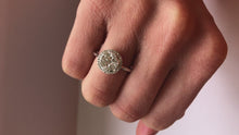 Load and play video in Gallery viewer, Diamond White Gold Round Shaped Ring video
