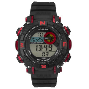 Sekonda Men’s Black Strap Digital Sports Watch - Product Code - 1525