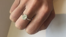 Load and play video in Gallery viewer, Diamond White Oval Gold Ring Band video
