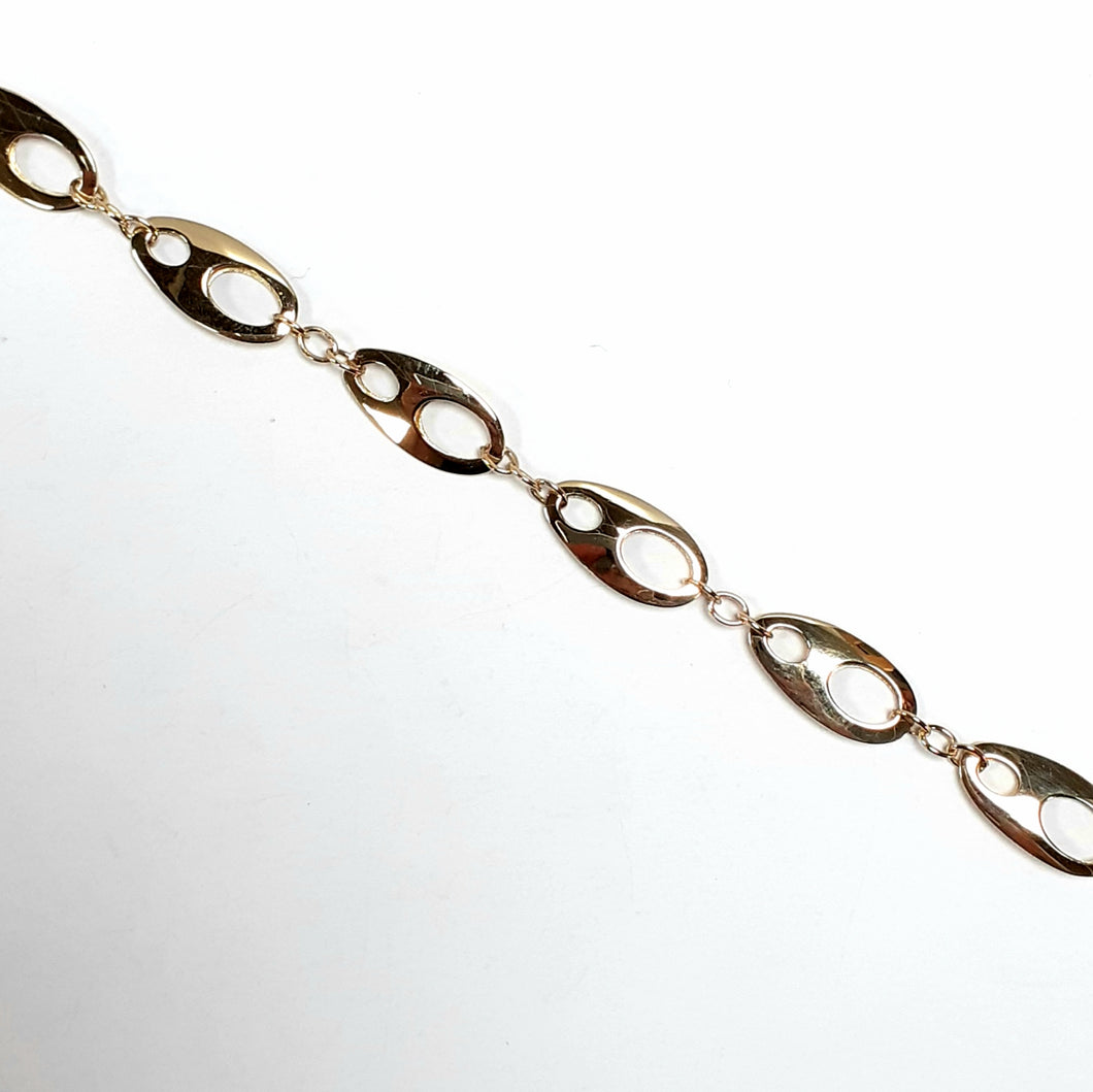 9ct Yellow Gold Hallmarked Ladies Bracelet - Product Code - VX454