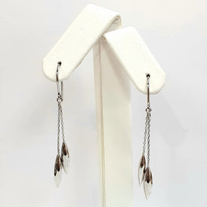 9ct White Gold Hallmarked Earrings - Product Code - C418