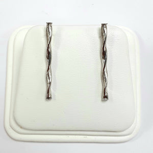9ct White Gold Hallmarked Earring - Product Code - C70