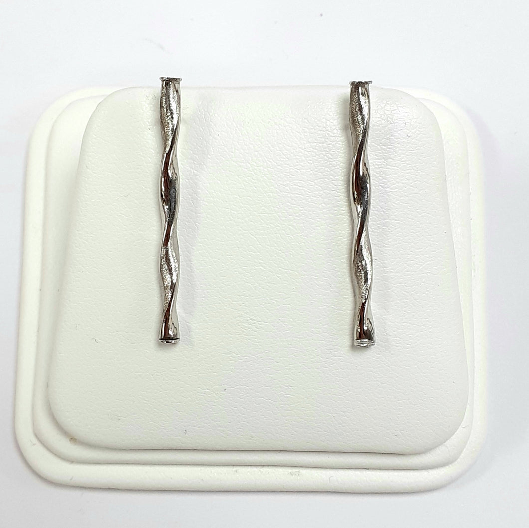 9ct White Gold Hallmarked Earring - Product Code - C70