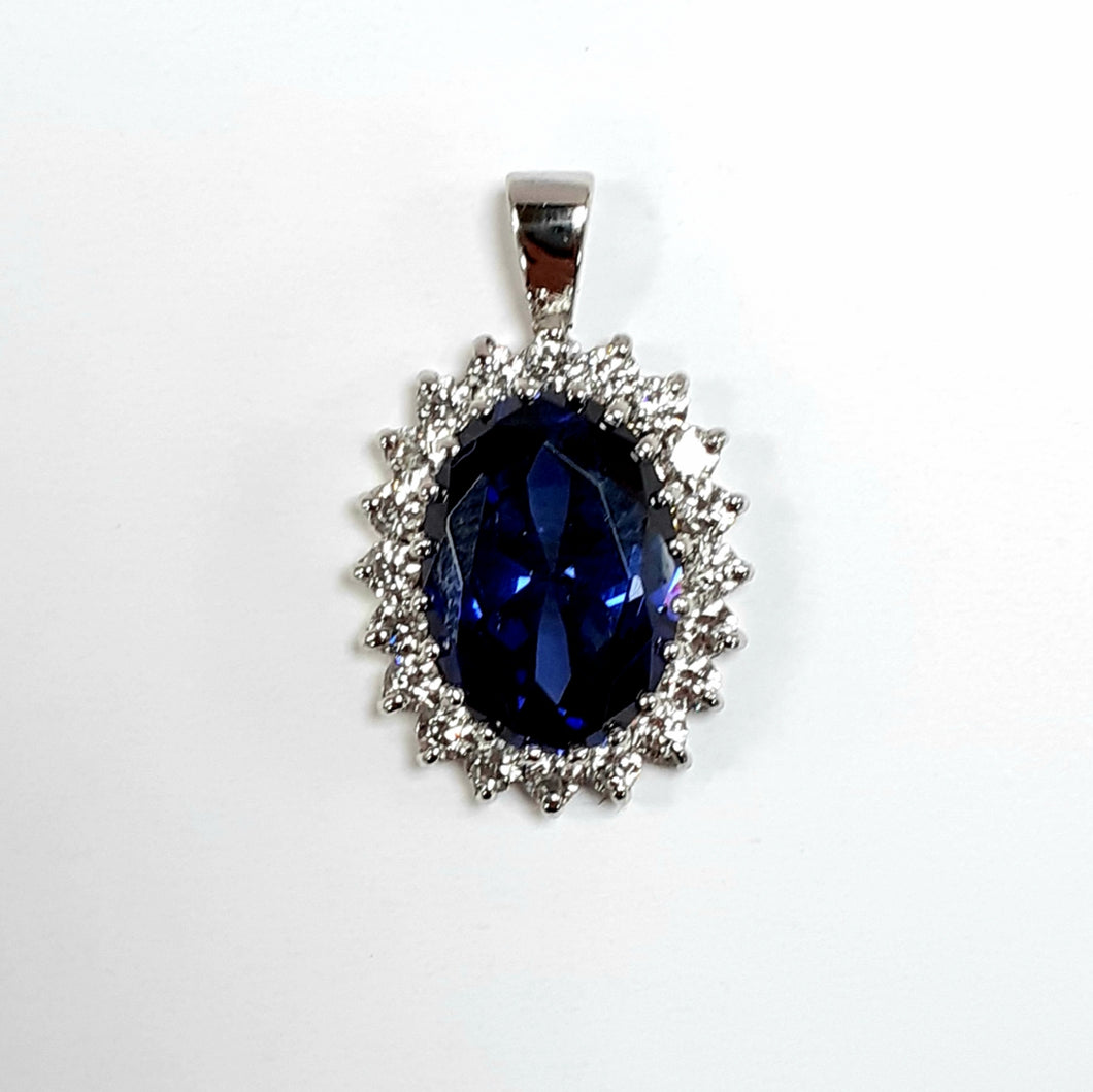 9ct White Gold Hallmarked Pendant - Product Code - H2
