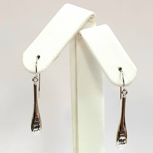 9ct White Gold Hallmarked Earrings - Product Code - C738