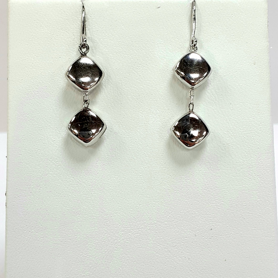 9ct White Gold Hallmarked Earrings - Product Code - AX54