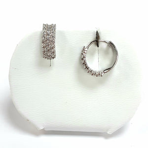 9ct White Gold Hallmarked Earrings - Product Code - VX84
