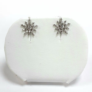 9ct White Gold Hallmarked Earrings - Product Code - C717
