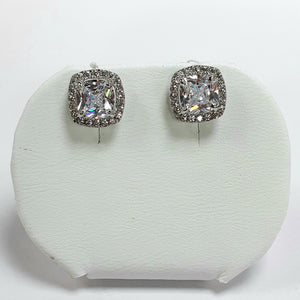 9ct White Gold Hallmarked Earrings - Product Code - VX889