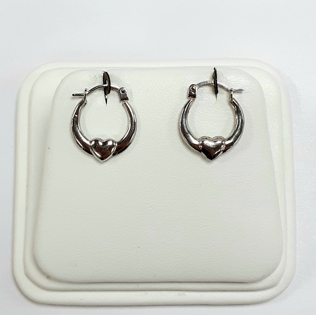 9ct White Gold Hallmarked Earrings - Product Code - VX10