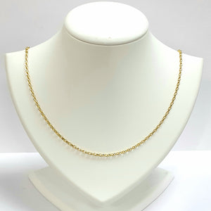 9ct Yellow Gold Hallmarked Chain - Product Code - VX956