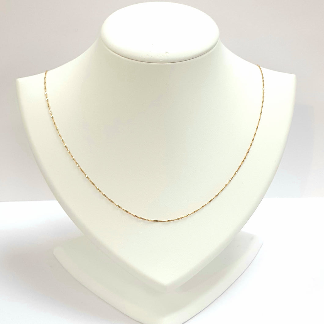 9ct Yellow Gold Hallmarked Chain - Product Code - VX44